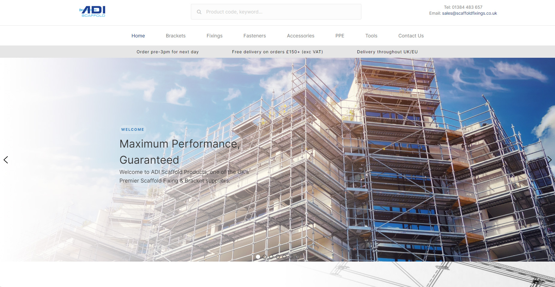 maximum performance guaranteed scaffolding banner